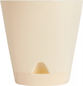 Горшок для цветов amsterdam 8л с прикорневым поливом, сливочный