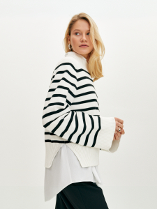 Полосатый джемпер из итальянского хлопка