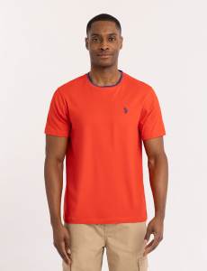 TIPPED CREW NECK COLLAR T-SHIRT