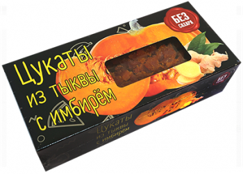 Цукаты Тыква с Имбирем 200г  (8шт/кор)