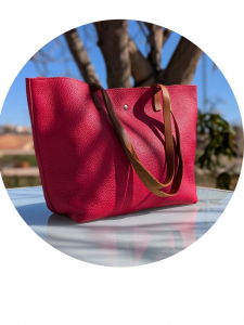 Шоппер из натуральной кожи от испанского производителя PELLE- SHOPPER PIEL (710) Rojo Распродажа