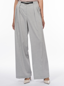 Брюки палаццо из костюмной шерстяной ткани