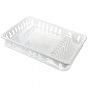 Сушилка для посуды пластмассовая 32х49х8см, белый (Россия)