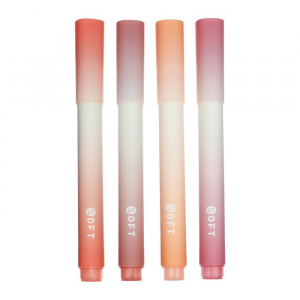 Набор маркеров-текстовыделителей 4 штуки, 4 цвета, оранжево-розовый градиент