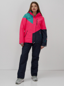Горнолыжный костюм женский зимний УЦЕНКА розового цвета 02805R