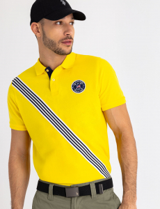 YARN DYE TRICOT TAPE PIQUE POLO SHIRT