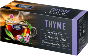 «ETRE», чай Thyme черный с чабрецом, 25 пакетиков, 50г