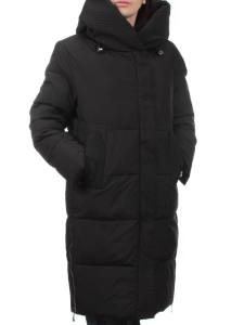 7726 BLACK Пальто зимнее женское (200 гр. холлофайбер)
