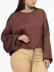 Блуза из вискозы с атласным блеском