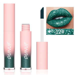 Бриллиантовый блеск для губ Diamond matte lipstick DUNUF 12 (без упаковки)