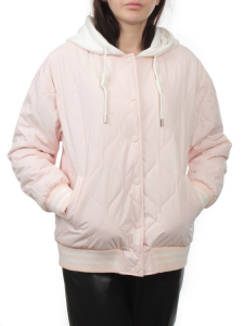 H24-90 PINK Куртка бомбер демисезонная женская (100 гр. синтепон)