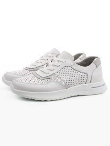 03-C927-9A WHITE Полуботинки спортивные женские (натуральная кожа)