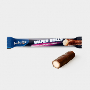 «BabyFox», конфеты Wafer Rolls с молочной начинкой (коробка 1,5 кг)