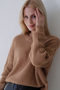 10815 Джемпер светло-коричневый