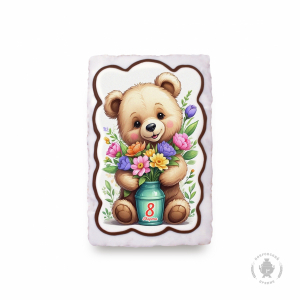 Мишутка с цветами 