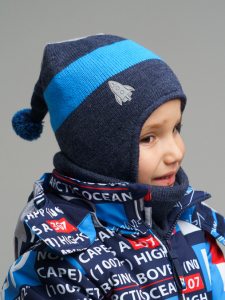 Комплект для мальчика: шапка, снуд