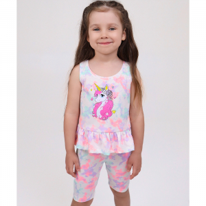 Комплект топ кулирка, велосипедки кулирка с лайкрой 7072100501