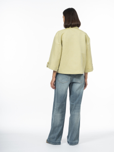 Куртка-рубашка из ткани на основе льна