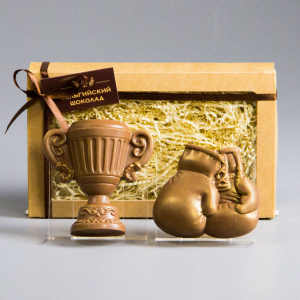 Шоколадные фигурки Кубок и Боксерские перчатки
