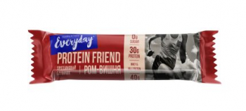EVERYDAY PROTEIN FRIEND Батончик высокобелковый глазирован. с вишней и ароматом рома п/п 40г