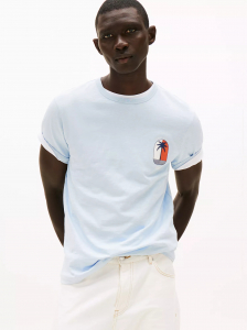 Palm Tree Logo Slub Cotton T-Shirt