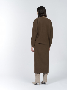 Юбка из трикотажа с шерстью и хлопком