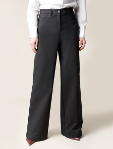 Брюки-трубы из плотной эластичной ткани из хлопка с нейлоном