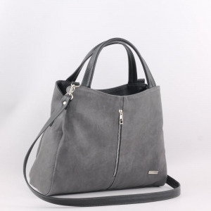 Сумка 373 македония серый+черный ФОРМАТ