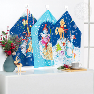 Набор полотенец из рогожки 