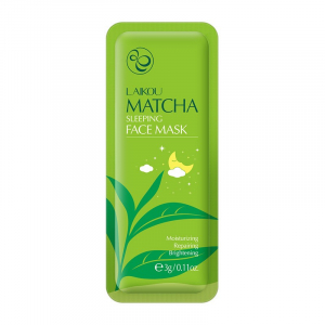 Ночная несмываемая маска для лица с зеленым чаем LAIKOU Matcha Sleeping Face Mask, 3 гр.