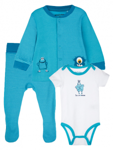 Комплект для мальчика: боди, кофта, ползунки