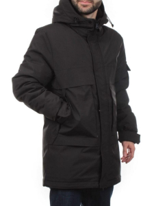 8896 BLACK Куртка мужская зимняя облегченная (130 гр. холлофайбер)