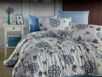 КПБ EFOR RANFORCE (OLEZKA MAVI) евро ПВХ