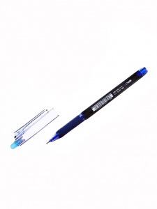Ручка гелевая автомат СТИРАЕМЫЕ ЧЕРНИЛА, 0,5 мм, стержень синий, резин. держ., корпус Черный   10717
