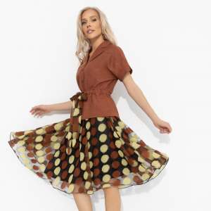 Костюм с юбкой приталенный, Светские манеры (фэшн, 2 в 1)