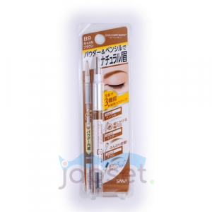 Born W Brow EX EX  Подводка для бровей 3 в 1: карандаш + пудра + щеточка, тон B9, светло-коричневый