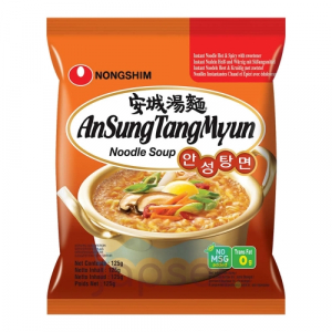 Nongshim Лапша Ансонтангмён Овощная с пикантным вкусом (сушеная) (пакет), 125 гр