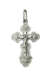 крест из серебра штампованный родированный