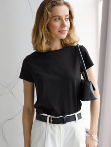 Футболка из премиального хлопка с эластаном