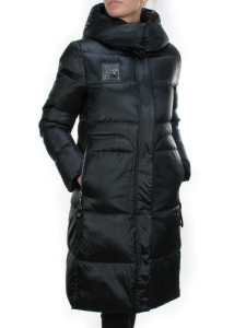 9110 DARK GREEN Пальто зимнее женское FLOWERROVE (200 гр. холлофайбера)