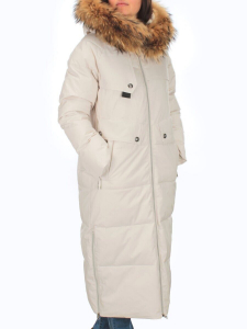 H23-631 LT. BEIGE Пальто зимнее женское (200 гр. тинсулейт)