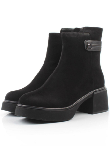 04-M3-5248 BLACK Ботинки зимние женские (натуральная кожа, натуральный мех)