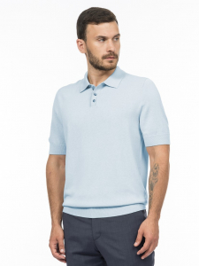 Джемпер-поло из шелка и хлопка