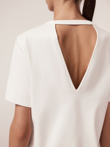 Футболка оригинального кроя из мерсеризованного хлопка