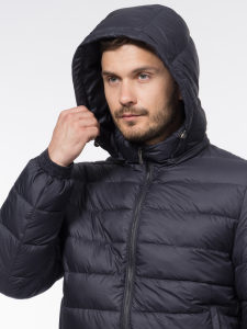 Пуховик с наполнителем синтепух и съемным капюшоном