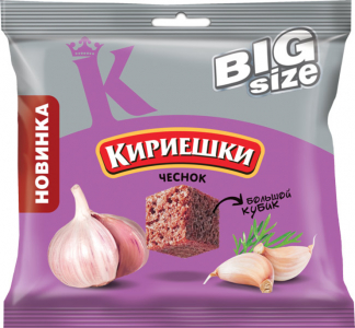 «Кириешки Big Size», сухарики «Чеснок пшеничные», 80г