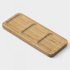 Менажница BellaTenero Striata, 3 секции, 25?9.5 см, бежевая