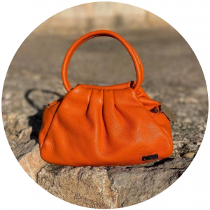 Итальянская сумка из натуральной кожи от AB Zapatos PELLE LUX NARANJA В НАЛИЧИИ В РОССИИ