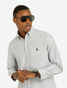 LONG SLEEVE STRETCH OXFORD SHIRT