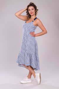 Сарафан женский в полоску на бретелях 11